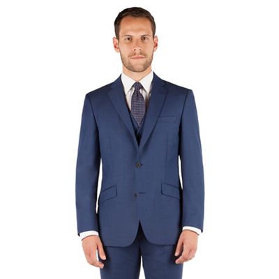 J by Jasper Conran Blue plain 2 button front regular fit occasions suit jacket